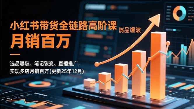 小红书带货全链路高阶课,选品爆破、笔记裂变、直播推广,实现多店月销百万(更新25年12月插图 小红书带货全链路高阶课,选品爆破、笔记裂变、直播推广,实现多店月销百万(更新25年12月