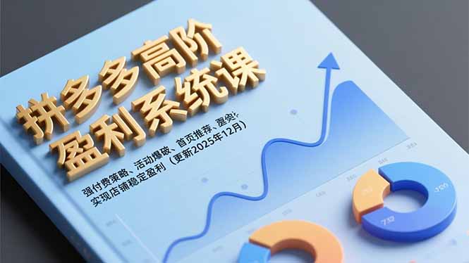 拼多多高阶盈利系统课,强付费策略、活动爆破、首页推荐,实现店铺稳定盈利(更新12月插图 拼多多高阶盈利系统课,强付费策略、活动爆破、首页推荐,实现店铺稳定盈利(更新12月