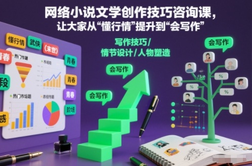 网络小说文学创作技巧咨询课,让大家从“懂行情”提升到”会写作”的高度插图 网络小说文学创作技巧咨询课,让大家从“懂行情”提升到”会写作”的高度