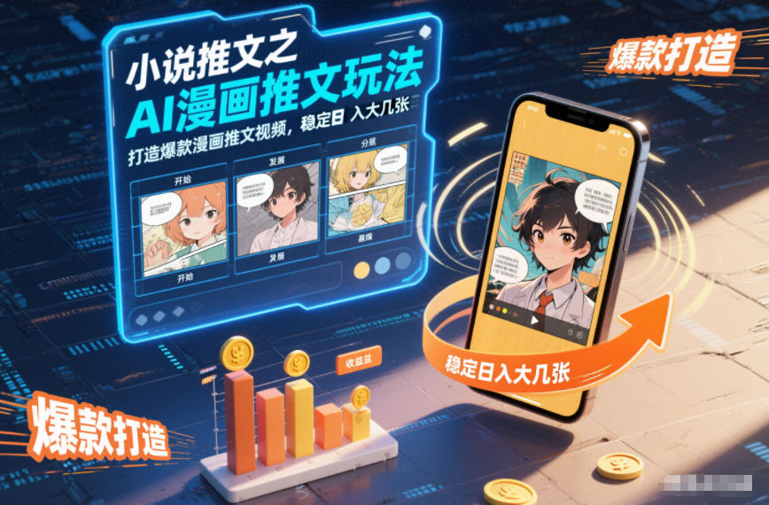 小说推文之AI漫画推文玩法,打造爆款漫画推文视频,稳定日入大几张插图 小说推文之AI漫画推文玩法,打造爆款漫画推文视频,稳定日入大几张