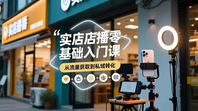 实体店播零基础入门课,实体店+短视频+直播+微信生态+私域社群,从流量获取到私域转化插图 实体店播零基础入门课,实体店+短视频+直播+微信生态+私域社群,从流量获取到私域转化
