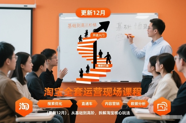 淘宝全套运营现场课程(更新12月),从基础到高阶,拆解淘宝核心玩法插图 淘宝全套运营现场课程(更新12月),从基础到高阶,拆解淘宝核心玩法