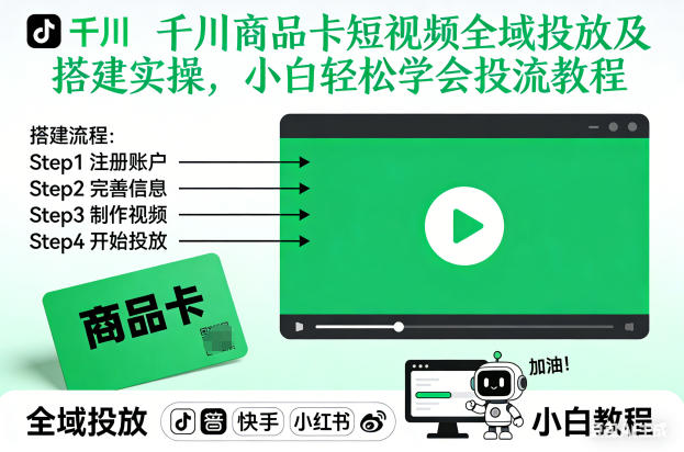 千川商品卡短视频全域投放及搭建实操,小白轻松学会投流教程插图 千川商品卡短视频全域投放及搭建实操,小白轻松学会投流教程