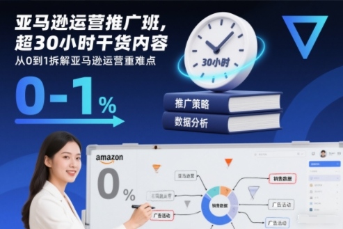 亚马逊运营推广班,超30小时干货内容,从0到1拆解亚马逊运营重难点插图 亚马逊运营推广班,超30小时干货内容,从0到1拆解亚马逊运营重难点