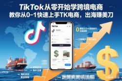 TikTok从零开始学跨境电商，教你从0-1快速上手TK电商，出海賺美刀