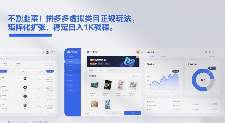 不割韭菜!拼多多虚拟类目正规玩法,矩阵化扩张,稳定日入1K教程【揭秘】插图 不割韭菜!拼多多虚拟类目正规玩法,矩阵化扩张,稳定日入1K教程【揭秘】