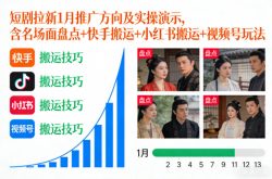 短剧拉新1月推广方向及实操演示，含名场面盘点+快手搬运+小红书搬运+视频号玩法