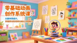 零基础动画创作系统课：从剧本到成片，掌握原创短视频动画全流程制作