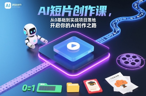 AI短片创作课,从0基础到实战项目落地,开启你的AI创作之路插图 AI短片创作课,从0基础到实战项目落地,开启你的AI创作之路