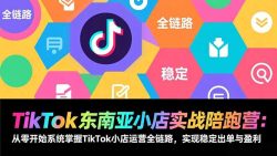 TikTok东南亚小店实战陪跑营：从零开始系统掌握TikTok小店运营全链路，实现稳定出单与盈利