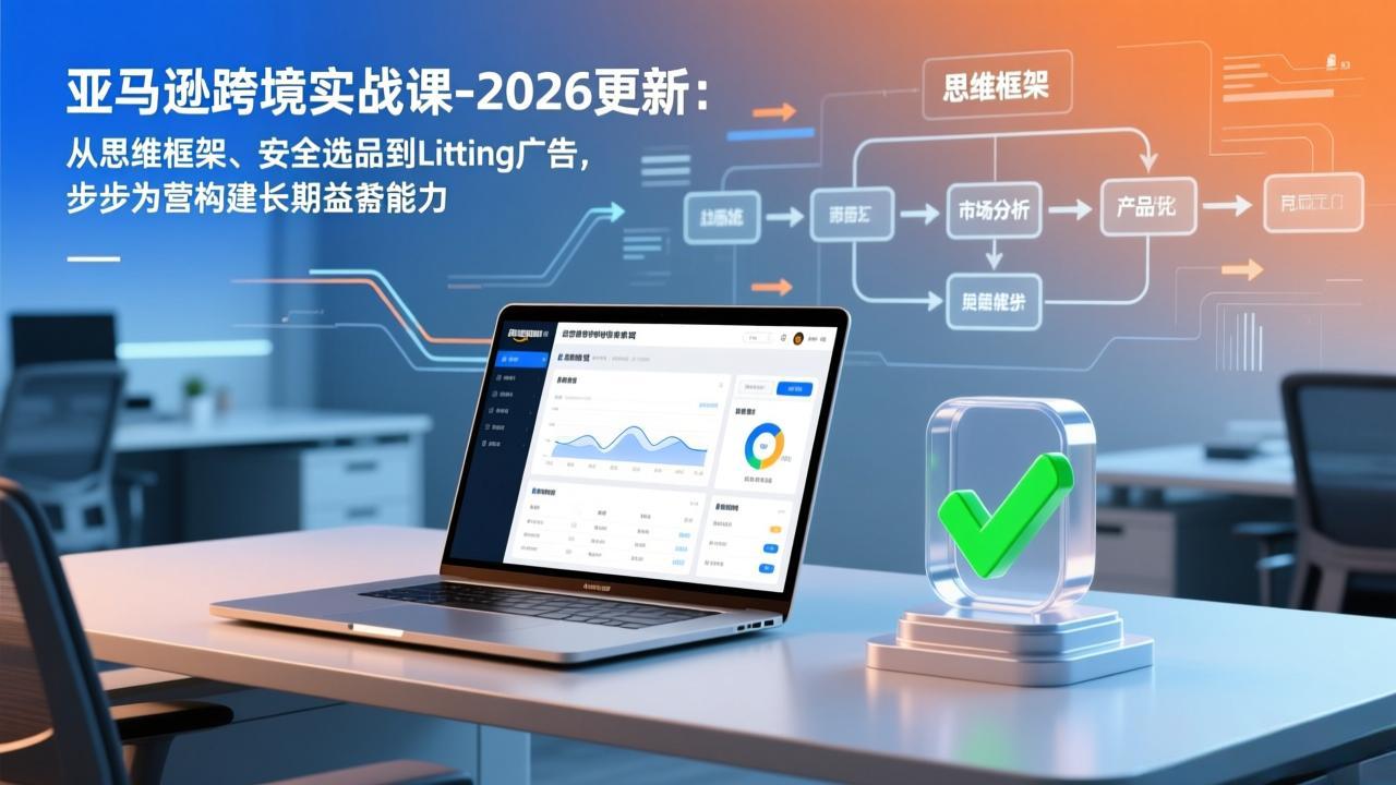 亚马逊跨境实战课-2026更新:从思维框架、安全选品到Listing广告,步步为营构建长期盈利能力插图 亚马逊跨境实战课-2026更新:从思维框架、安全选品到Listing广告,步步为营构建长期盈利能力