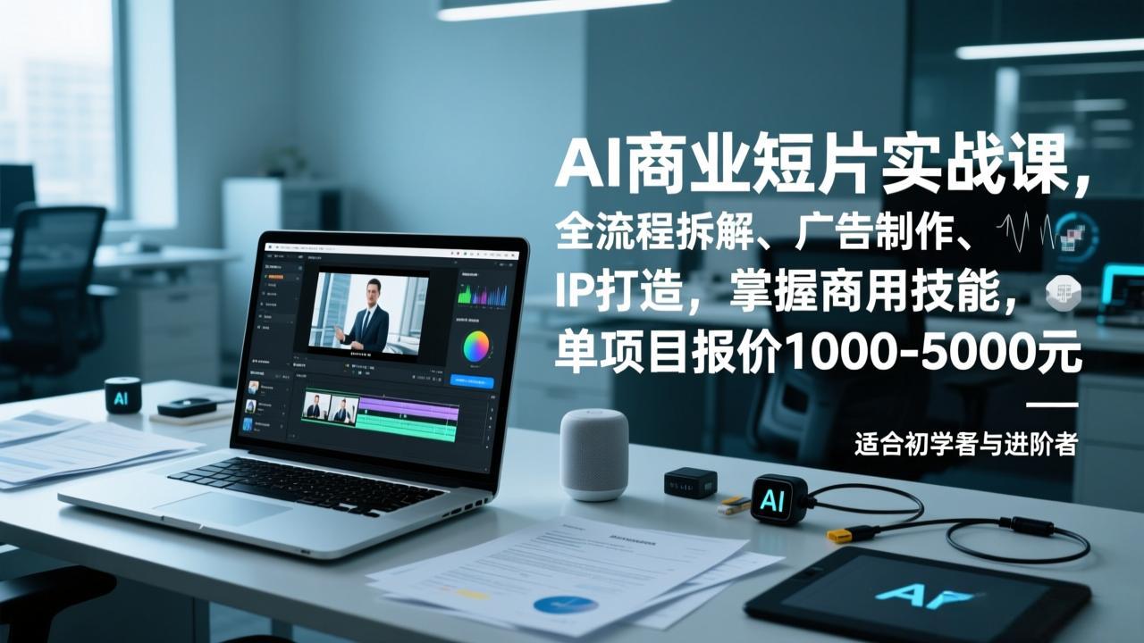 AI商业短片实战课,全流程拆解、广告制作、IP打造,掌握商用技能,单项目报价1000-5000元插图 AI商业短片实战课,全流程拆解、广告制作、IP打造,掌握商用技能,单项目报价1000-5000元