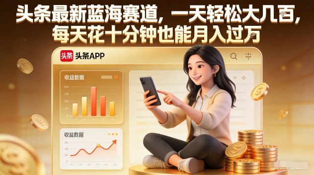 头条最新蓝海赛道,一天轻松大几张,每天花十分钟也能月入过1W【揭秘】插图 头条最新蓝海赛道,一天轻松大几张,每天花十分钟也能月入过1W【揭秘】