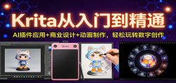 Krita从入门到精通：AI插件应用+商业设计+动画制作，轻松玩转数字创作