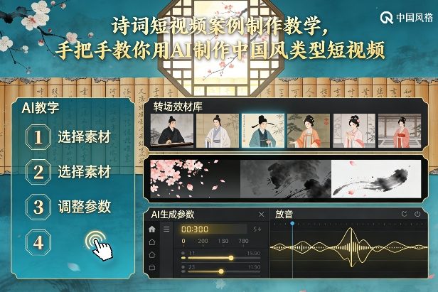 古诗词短视频案例制作教学,手把手教你用AI制作中国风类型短视频插图 古诗词短视频案例制作教学,手把手教你用AI制作中国风类型短视频