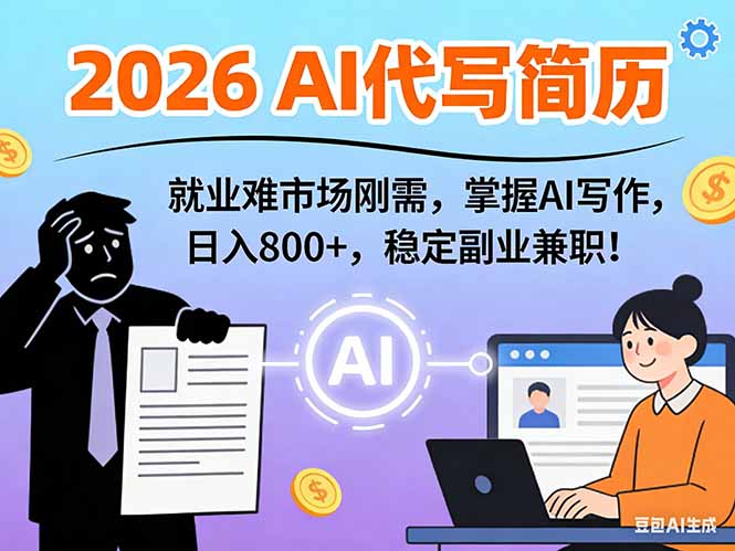 AI代写简历,超暴利,用万能模板月入1-3万实战教程,2026年市场刚需!插图 AI代写简历,超暴利,用万能模板月入1-3万实战教程,2026年市场刚需!
