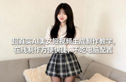 超真实AI美女短视频生成制作教学，在线制作方便快捷，不吃电脑配置，快速起号涨粉