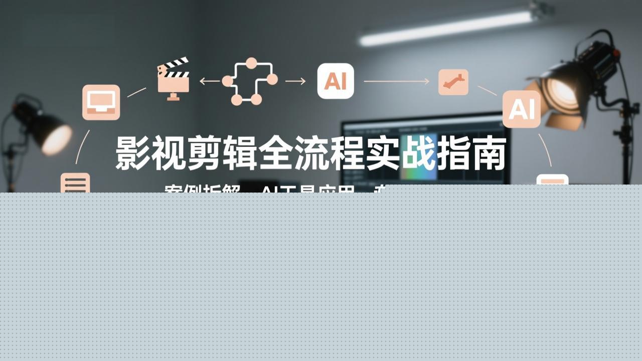 影视剪辑全流程实战指南，案例拆解、AI工具应用、专业调色，零基础到专业，月接单收入2万+