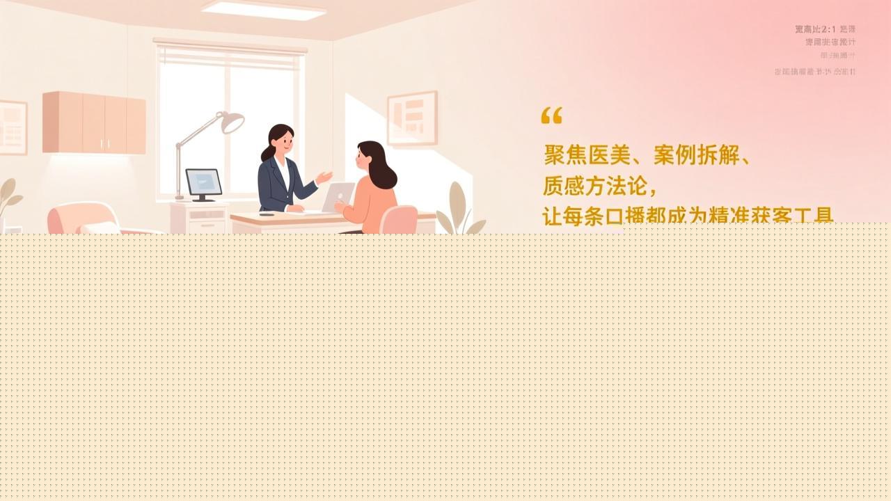 医美IP剪辑进阶课，聚焦医美、案例拆解、质感方法论，让每条口播都成为精准获客工具