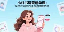 小红书运营精华课-更新：平台认知/广告投放/账户设置,快速掌握精准获客与变现
