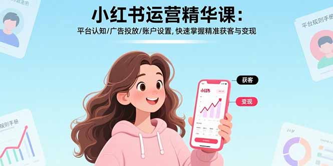 小红书运营精华课-更新:平台认知/广告投放/账户设置,快速掌握精准获客与变现插图 小红书运营精华课-更新:平台认知/广告投放/账户设置,快速掌握精准获客与变现