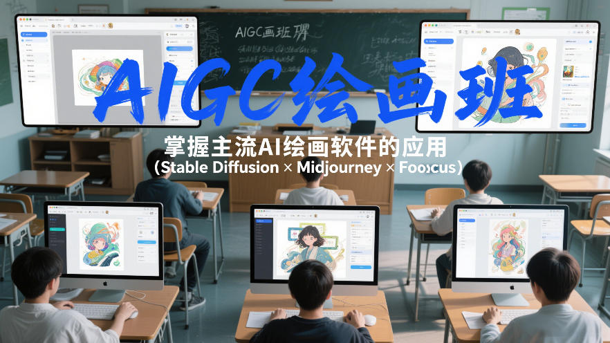 AIGC绘画班,掌握主流Ai绘画软件的应用(Stable Diffusion x Midjourney x Fooocus)插图 AIGC绘画班,掌握主流Ai绘画软件的应用(Stable Diffusion x Midjourney x Fooocus)
