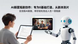 AI颠覆短剧创作：专为0基础打造，从剧本到成片全流程AI赋能，帮你轻松拍出人生第一部短剧