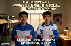 抖音【离谱数学答案】保姆级深度拆解教程，制作门槛巨低，每条内容都能轻松冲万赞，附详细步骤