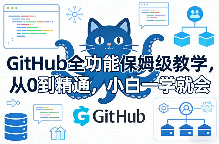 GitHub全功能保姆级教学,从0到精通,小白一学就会插图 GitHub全功能保姆级教学,从0到精通,小白一学就会