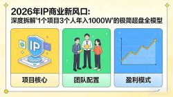 2026年IP商业新风口：深度拆解“1个项目3个人年入1000W”的极简超盘全模型