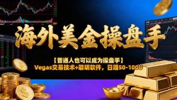 海外美金操盘手技术【普通人操盘手手册】Vegas交易技术+聪明软件，日赚50-100U