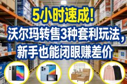 5小时速成！沃尔玛转售3种套利玩法，新手也能闭眼賺差价