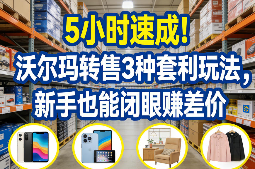 5小时速成!沃尔玛转售3种套利玩法,新手也能闭眼賺差价插图 5小时速成!沃尔玛转售3种套利玩法,新手也能闭眼賺差价