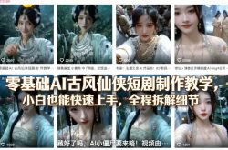 零基础AI古风仙侠短剧制作教学，小白也能快速上手，全程拆解细节