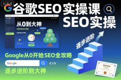 谷歌SEO实操课，Google从0开始SEO全攻略，逐步进阶到大神(更新26年)