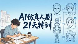 AI仿真人剧21天特训-更新：从剧本到成片全流程实战，掌握角色一致性与变现方法