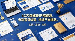 42天自媒体IP陪跑营，告别盲目试错，持续产出爆款，实战·系统·变现(更新2026)