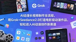AI动漫长视频制作全流程，用Grok+Seedance2.0打造电影级动漫作品，轻松进入AI动漫创作新赛道