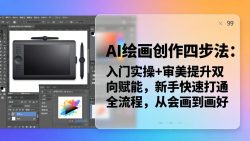 AI绘画创作四步法：入门实操+审美提升双向赋能，新手快速打通全流程，从会画到画好
