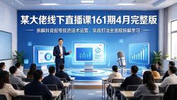 某大佬线下直播课161期4月完整版，拆解抖音起号投流话术运营，实战打法全流程拆解学习