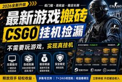 最新游戏搬砖，CSGO纯挂机，不需要玩游戏，实现真挂机，月入1W+，五一小高峰上车可吃肉，…