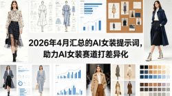 2026年4月汇总的AI女装提示词，助力AI女装赛道打差异化