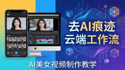 AI美女视频制作教学：去AI痕迹，云端工作流出图，手机电脑均可，不需要配置