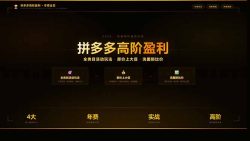 拼多多高阶盈利年费会员(更新3月31