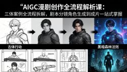 AIGC漫剧创作全流程解析课：三体案例全流程拆解，剧本分镜角色生成到成片一站式掌握