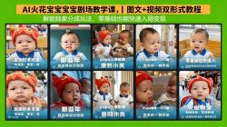 AI火花宝宝宝宝剧场教学课，图文+视频双形式教程，解锁独家分成玩法，零基础也能快速入局变现