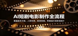 AI短剧电影制作全流程：覆盖剧本文案，人物布景，配音剪辑，零基础打造影视短片