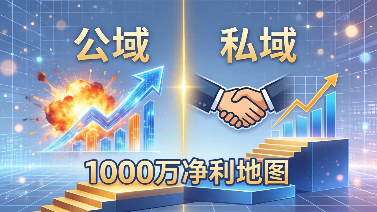 公域玩命出爆款，私域悄悄做成交：这套AI内训课，2026给你打通1000万净利的地图