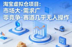 淘宝虚拟仓项目，市场大，需求广，零竞争，赛道几乎没人操作(更新0410)