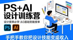 设计接单必学，PS+AI设计训练营，从0基础到能接单，手把手教你把设计技能变成收入